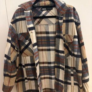 Zara Multicolor Plaid Jacket